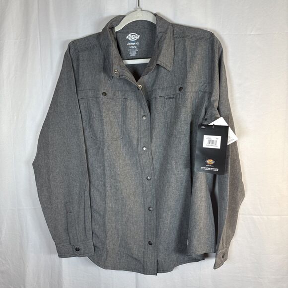 Dickies Women’s Long‑Sleeve Temp‑IQ® Cooling Utility Shirt, Gray Large NWT - Picture 1 of 16